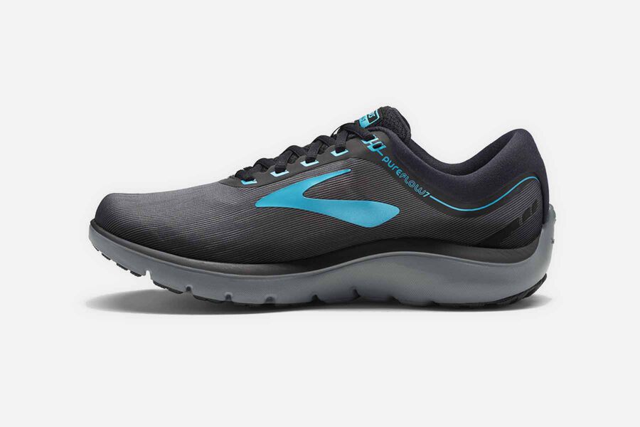 Pureflow 7 Road Brooks Running Shoes NZ Womens - Dark Grey/Blue - GZUPJY-829